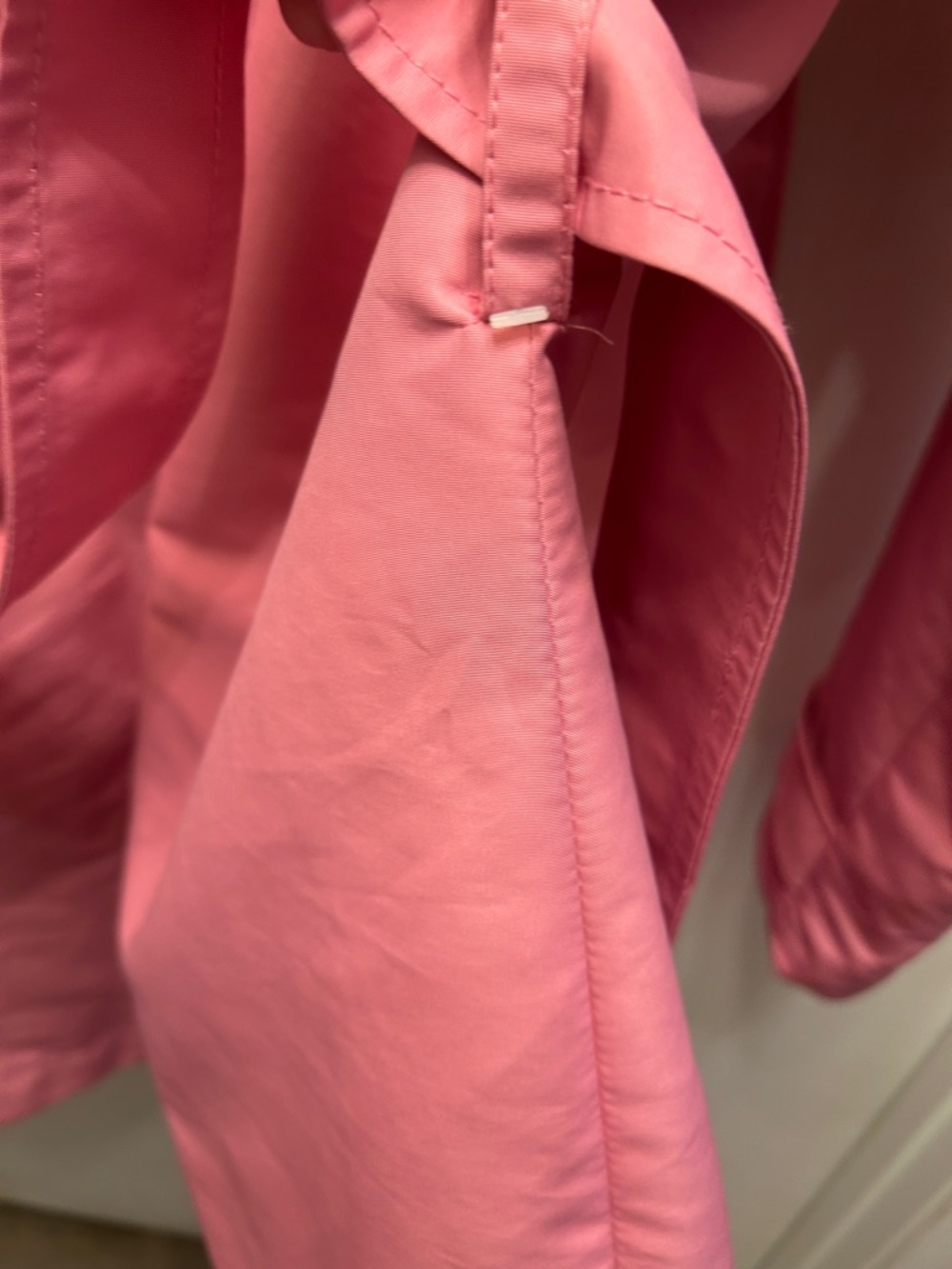 Ralph Lauren Roses Pink Double-Breasted Trench Raincoat with Belt - Picture 14 of 15